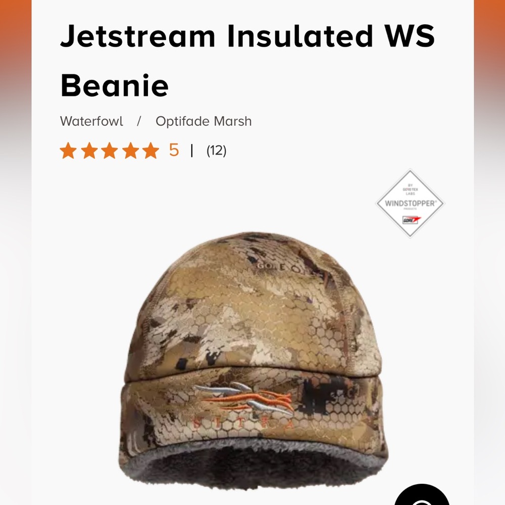 Sitka Gear Jetstream Insulated Beanie - Camouflage